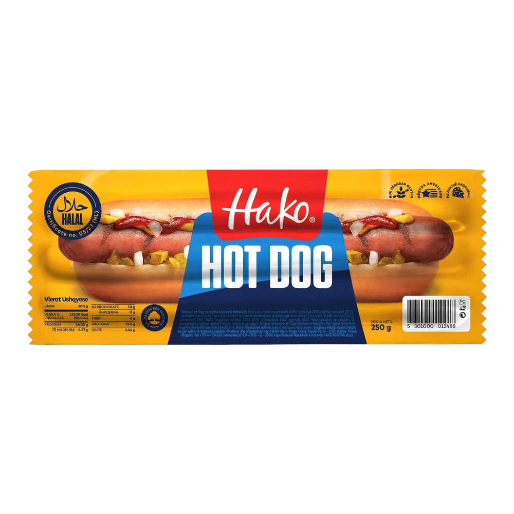 Hako, Hot Dog me Kaçkavall, 250g